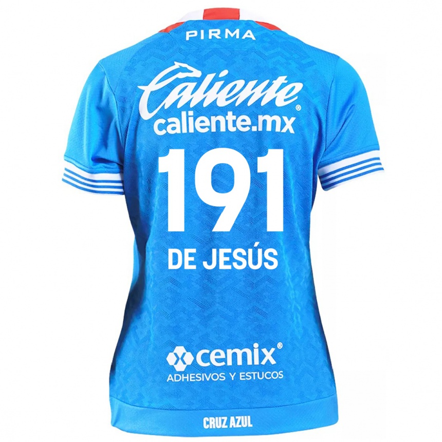 Niño Fútbol Camiseta Luis De Jesús #191 Cielo Azul 1ª Equipación 2024/25 México