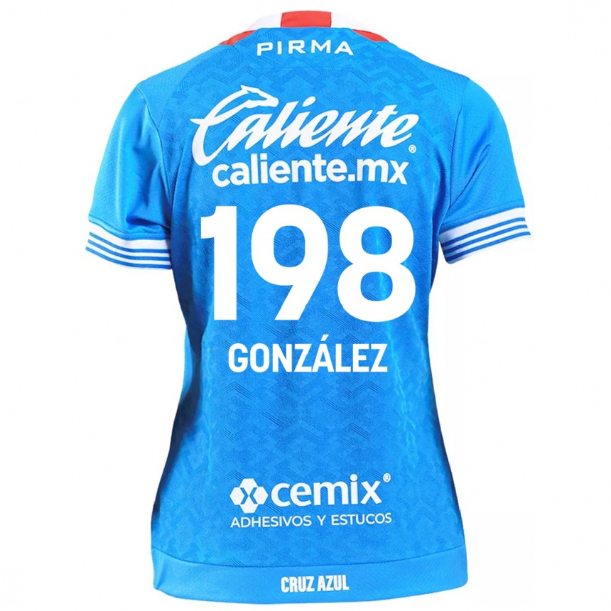 Niño Fútbol Camiseta Kenneth González #198 Cielo Azul 1ª Equipación 2024/25 México