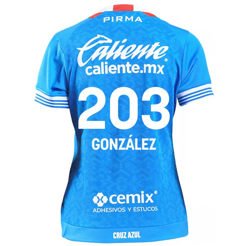 Niño Fútbol Camiseta Rogelio González #203 Cielo Azul 1ª Equipación 2024/25 México