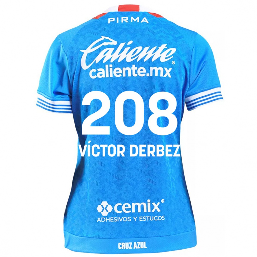 Niño Fútbol Camiseta Louis Víctor Derbez #208 Cielo Azul 1ª Equipación 2024/25 México