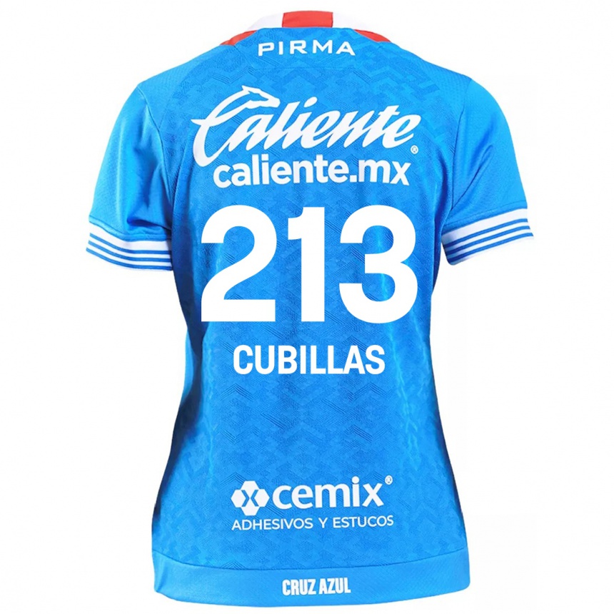 Niño Fútbol Camiseta Andre Cubillas #213 Cielo Azul 1ª Equipación 2024/25 México