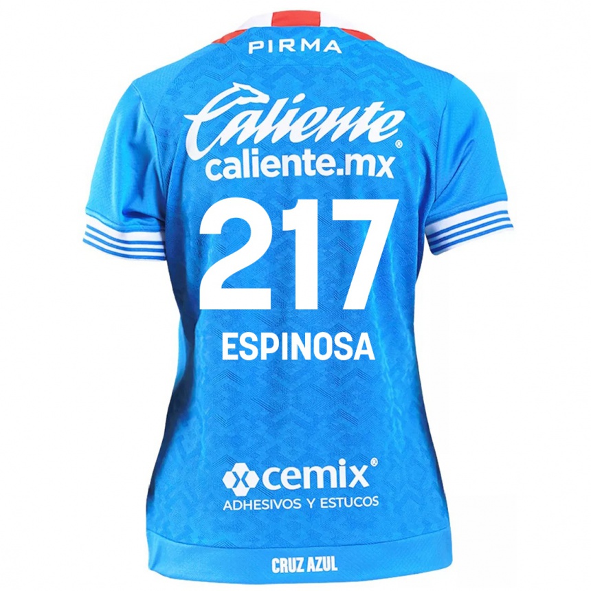 Niño Fútbol Camiseta Samuel Espinosa #217 Cielo Azul 1ª Equipación 2024/25 México