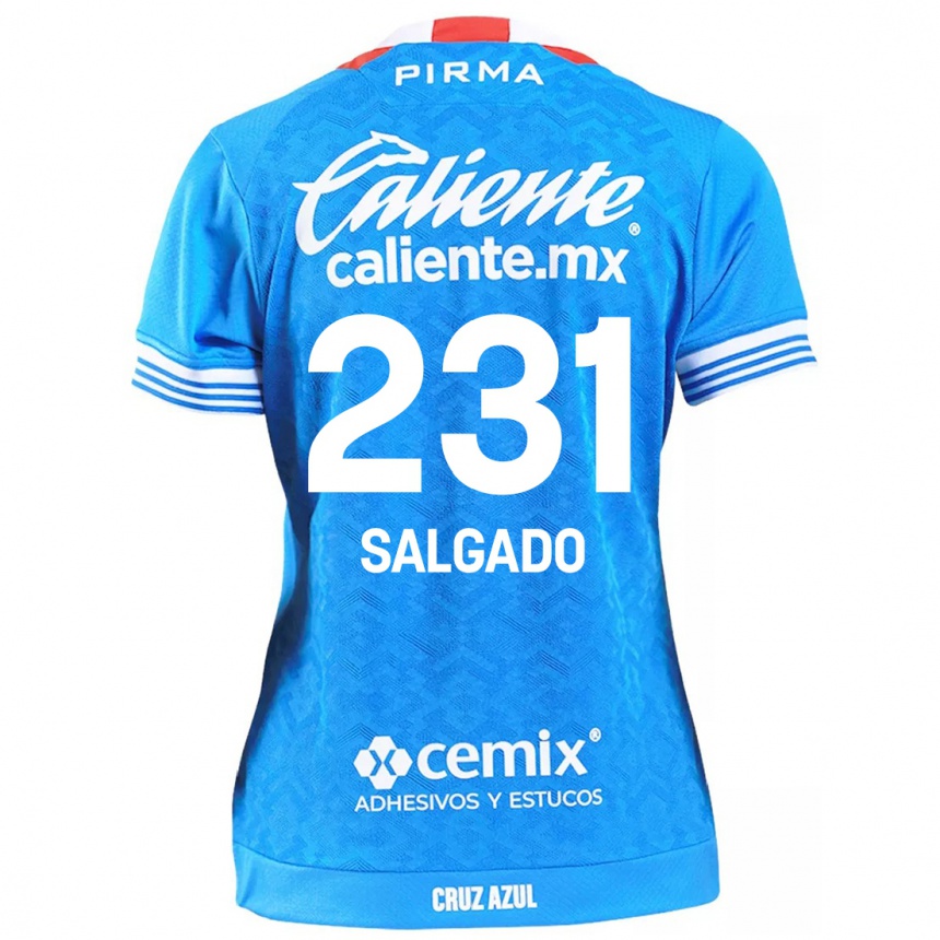 Niño Fútbol Camiseta Bruno Salgado #231 Cielo Azul 1ª Equipación 2024/25 México