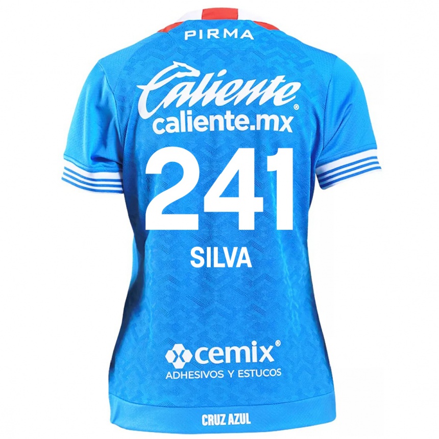 Niño Fútbol Camiseta Iván Silva #241 Cielo Azul 1ª Equipación 2024/25 México