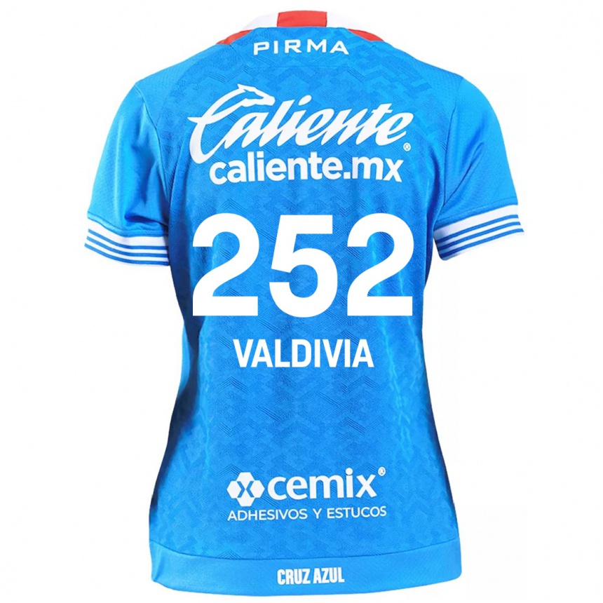 Niño Fútbol Camiseta Christian Valdivia #252 Cielo Azul 1ª Equipación 2024/25 México