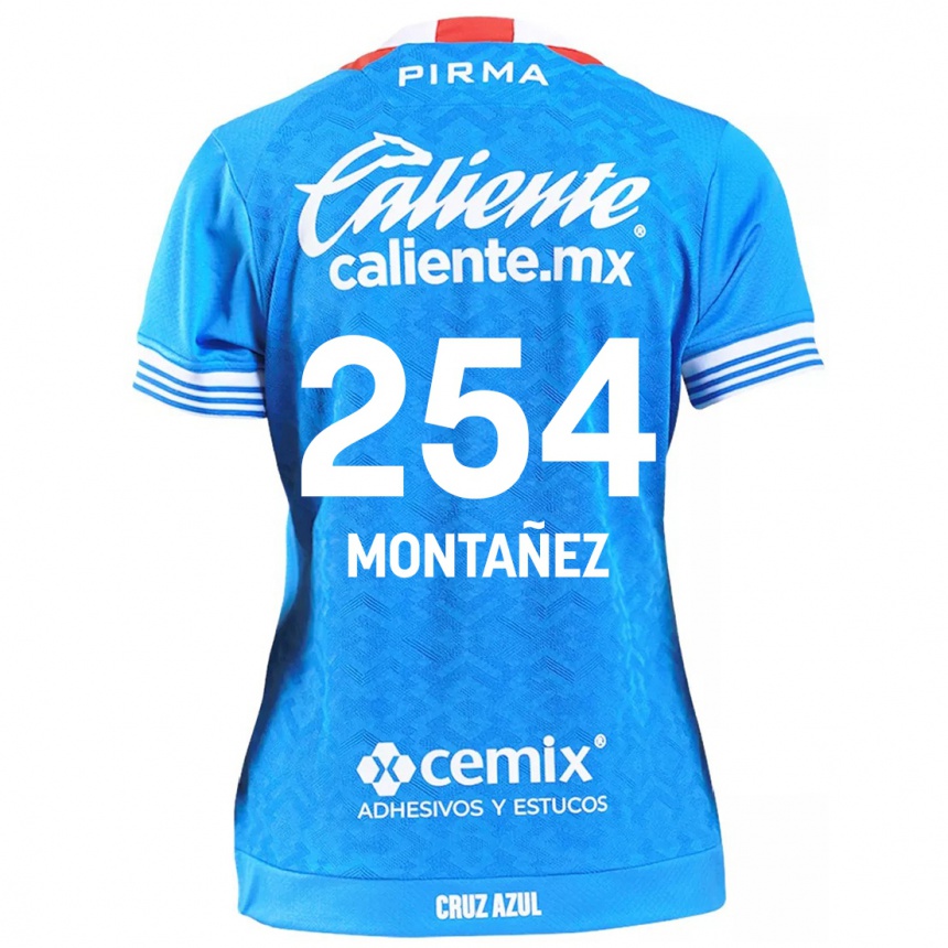 Niño Fútbol Camiseta Humberto Montañez #254 Cielo Azul 1ª Equipación 2024/25 México