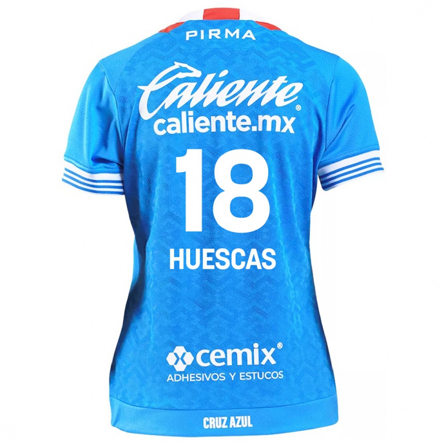 Niño Fútbol Camiseta Rodrigo Huescas #18 Cielo Azul 1ª Equipación 2024/25 México