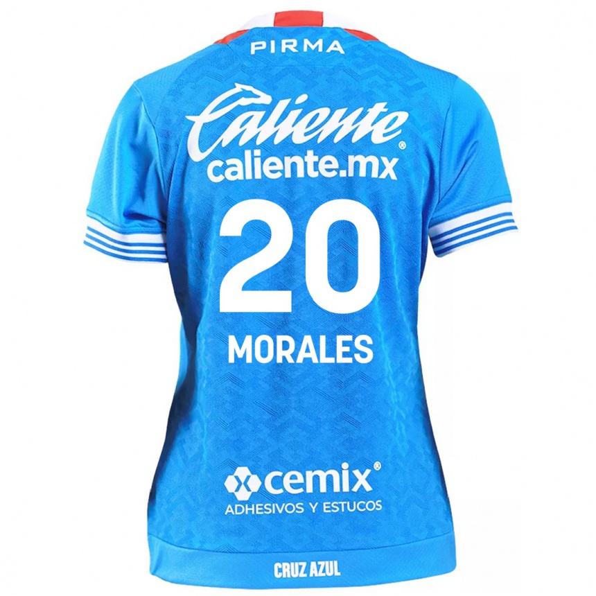 Niño Fútbol Camiseta Iván Morales #20 Cielo Azul 1ª Equipación 2024/25 México