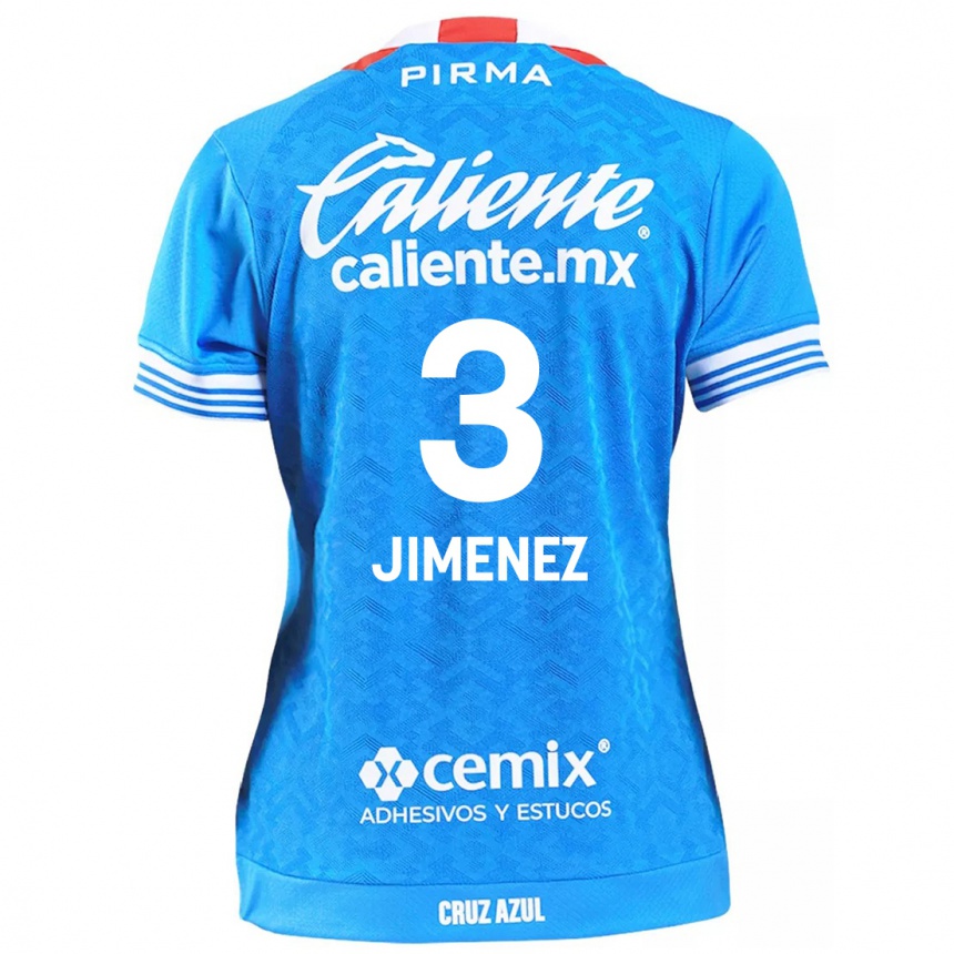 Niño Fútbol Camiseta Jaiber Jimenez #3 Cielo Azul 1ª Equipación 2024/25 México