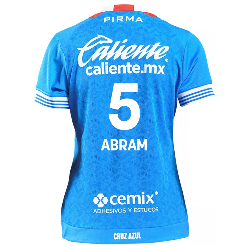 Niño Fútbol Camiseta Luis Abram #5 Cielo Azul 1ª Equipación 2024/25 México