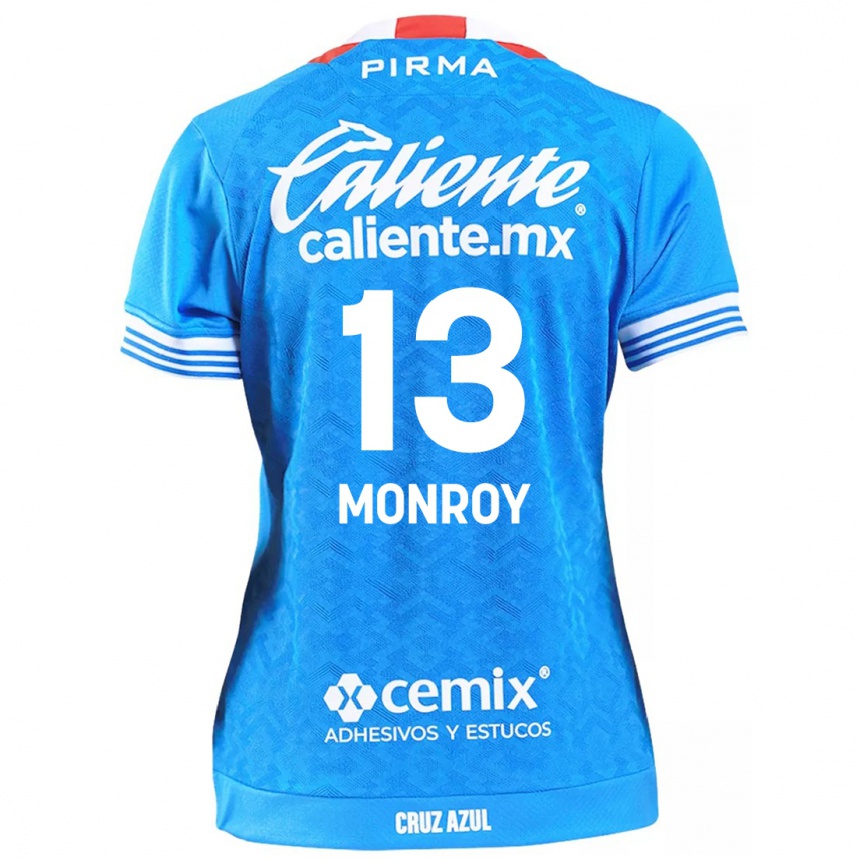 Niño Fútbol Camiseta Daniela Monroy #13 Cielo Azul 1ª Equipación 2024/25 México