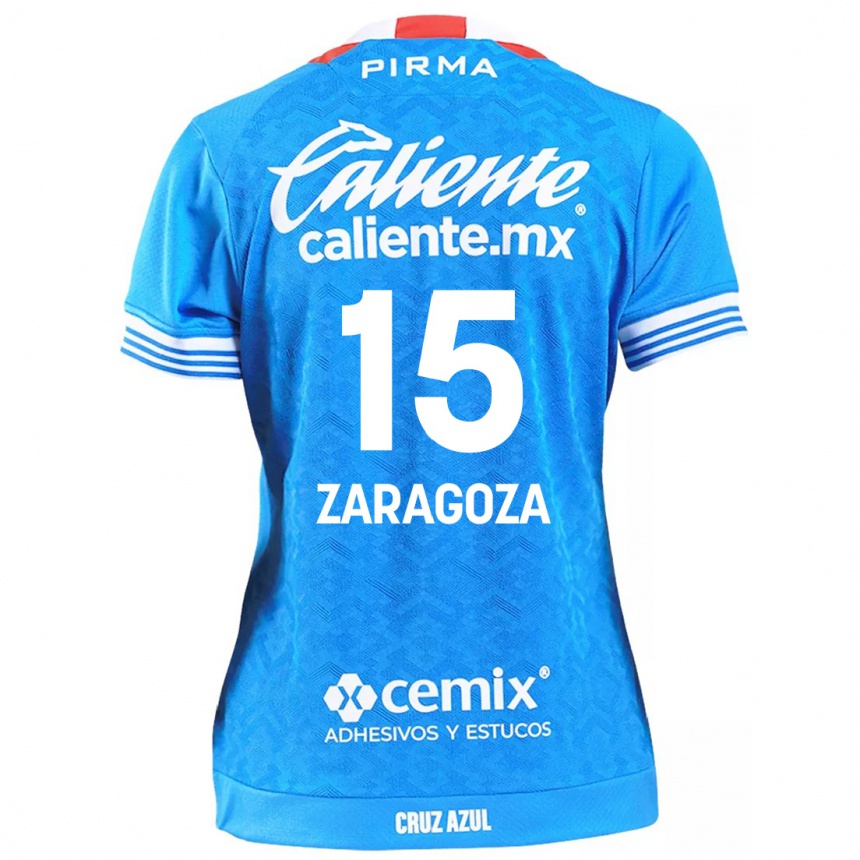 Niño Fútbol Camiseta Nancy Zaragoza #15 Cielo Azul 1ª Equipación 2024/25 México