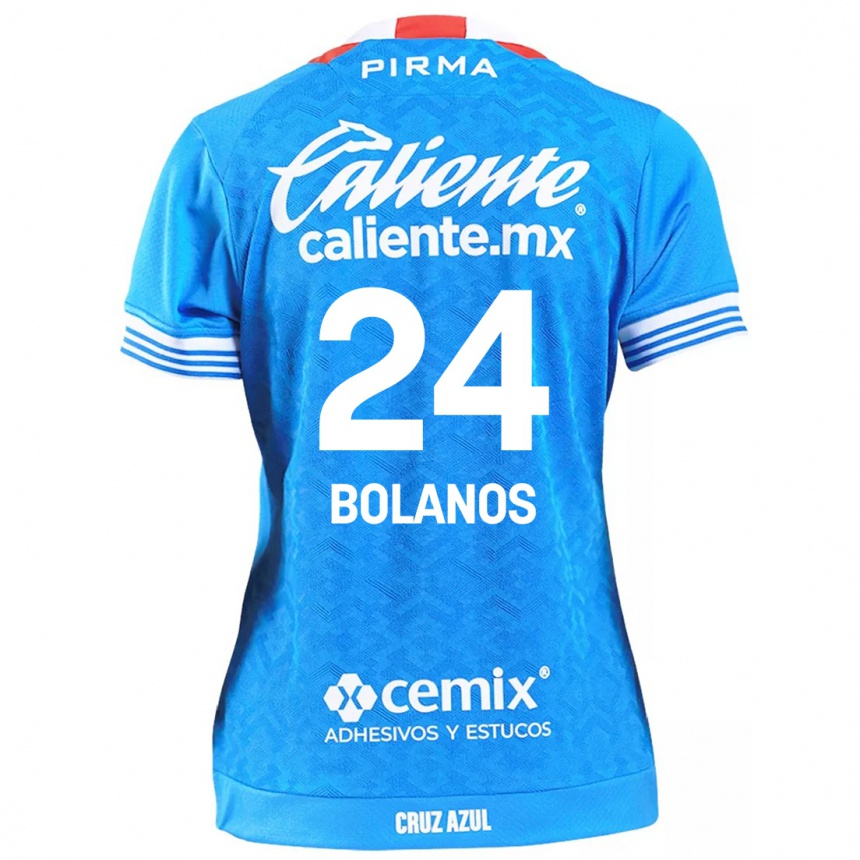 Niño Fútbol Camiseta Jatziry Bolanos #24 Cielo Azul 1ª Equipación 2024/25 México