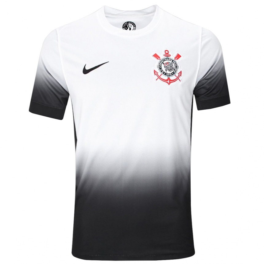 Niño Fútbol Camiseta Kaio Costa #0 Blanco Negro 1ª Equipación 2024/25 México