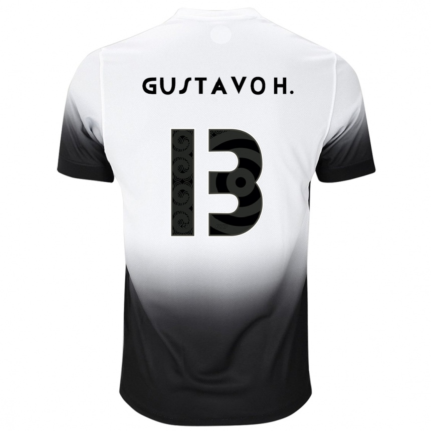 Niño Fútbol Camiseta Gustavo Henrique #13 Blanco Negro 1ª Equipación 2024/25 México