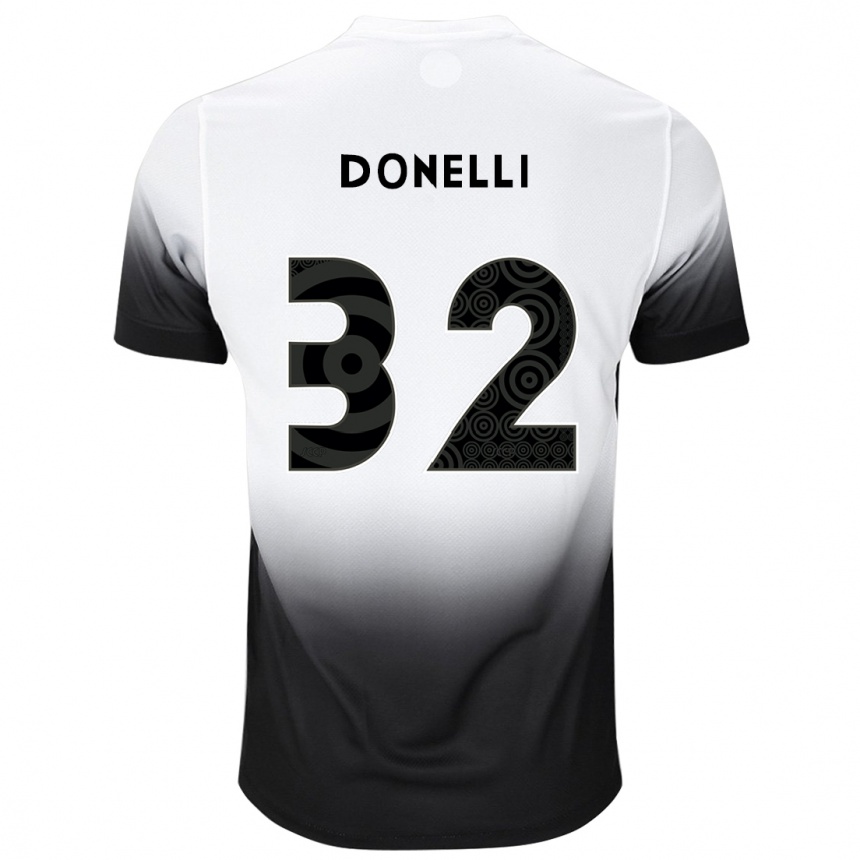 Niño Fútbol Camiseta Matheus Donelli #32 Blanco Negro 1ª Equipación 2024/25 México