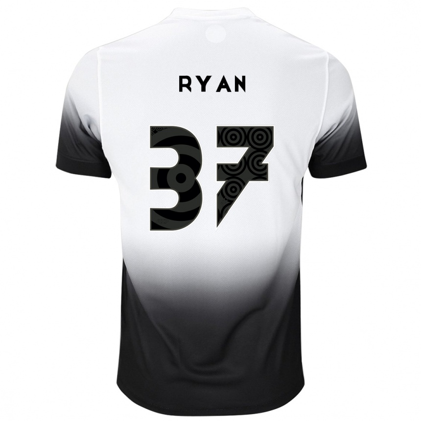 Niño Fútbol Camiseta Ryan #37 Blanco Negro 1ª Equipación 2024/25 México