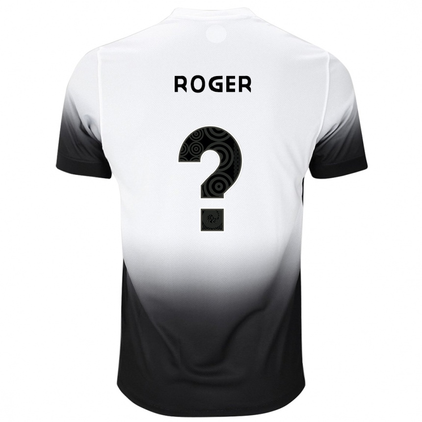 Niño Fútbol Camiseta Matheus Roger #0 Blanco Negro 1ª Equipación 2024/25 México