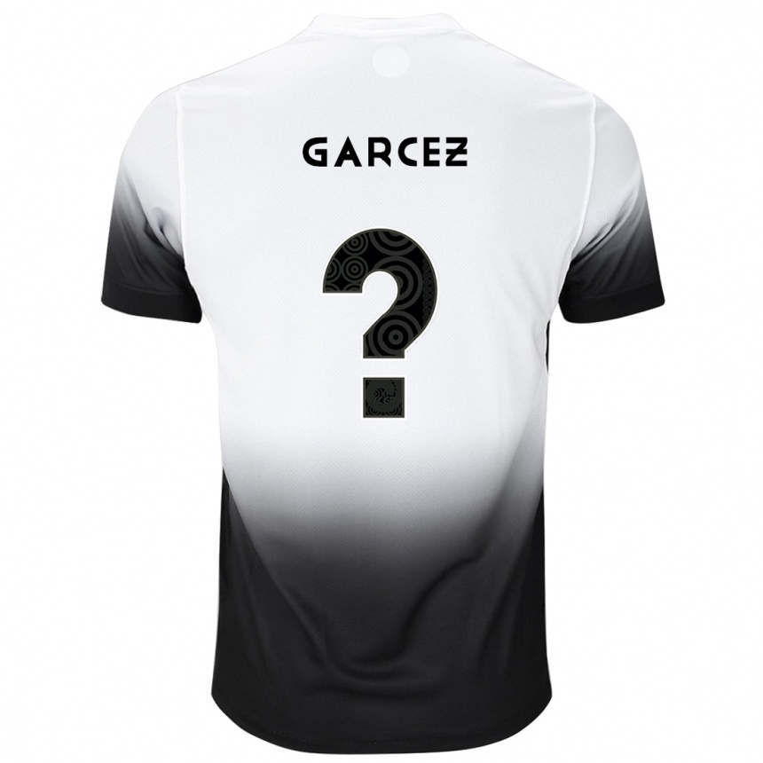 Niño Fútbol Camiseta Caio Garcez #0 Blanco Negro 1ª Equipación 2024/25 México