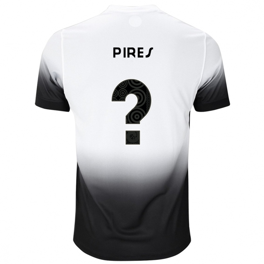 Niño Fútbol Camiseta Guilherme Pires #0 Blanco Negro 1ª Equipación 2024/25 México