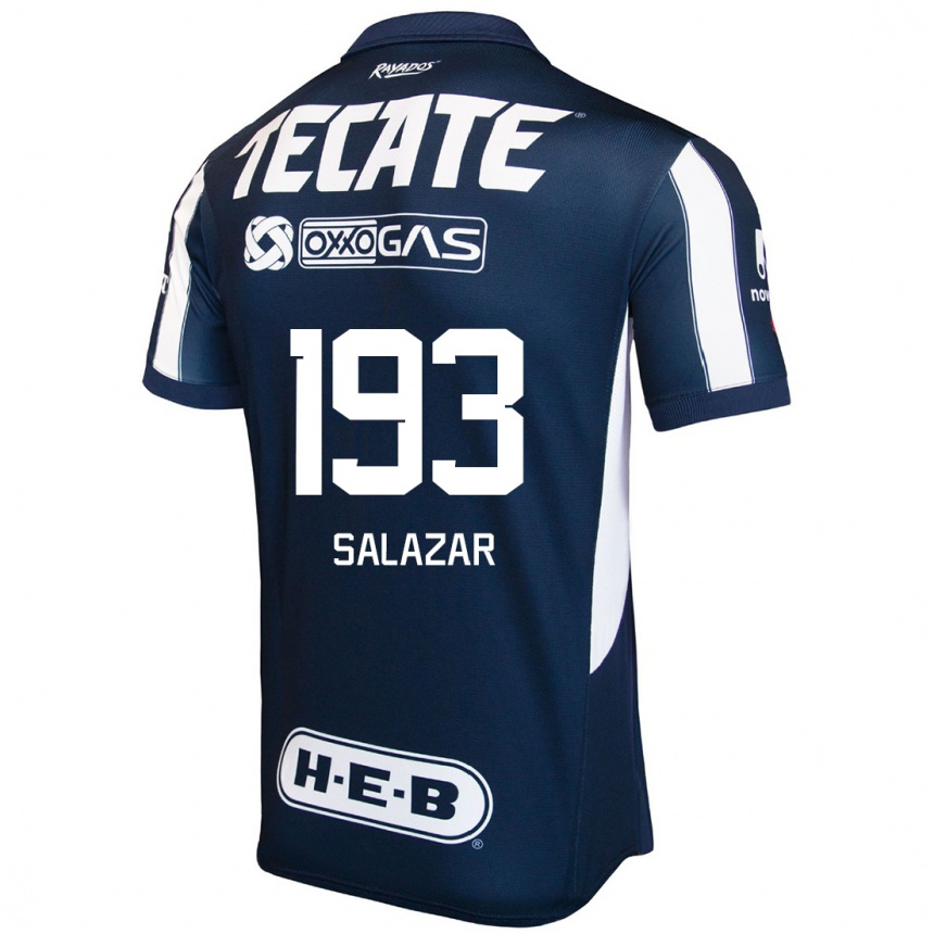 Niño Fútbol Camiseta Jofran Salazar #193 Azul Rojo Blanco 1ª Equipación 2024/25 México