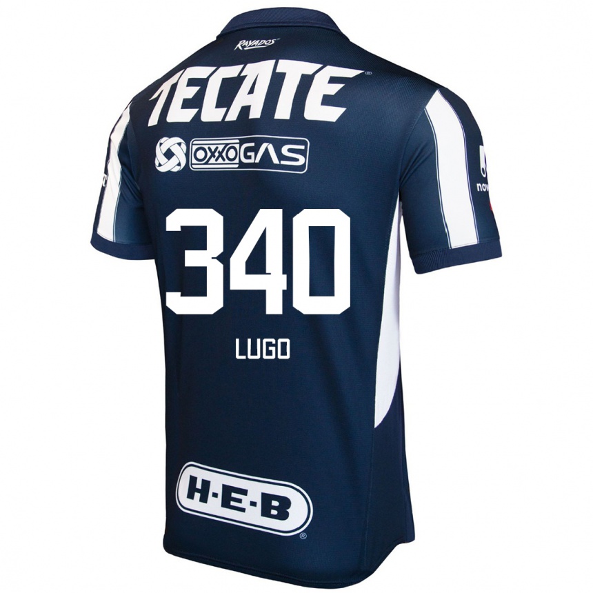 Niño Fútbol Camiseta Edy Lugo #340 Azul Rojo Blanco 1ª Equipación 2024/25 México