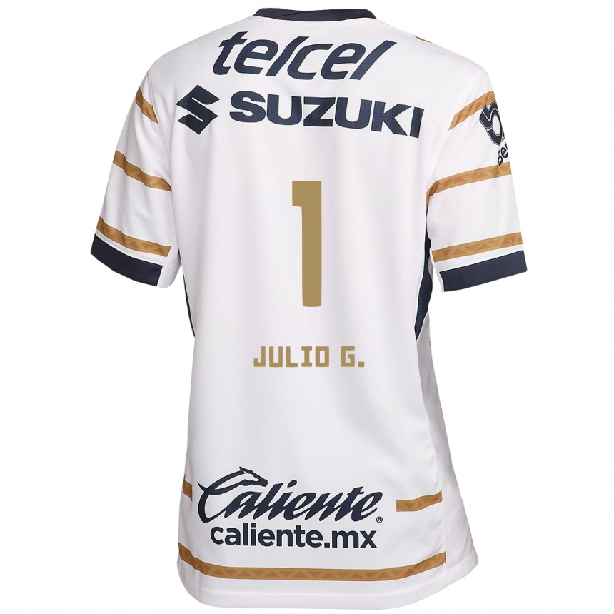 Niño Fútbol Camiseta Julio González #1 Obsidiana Blanca 1ª Equipación 2024/25 México