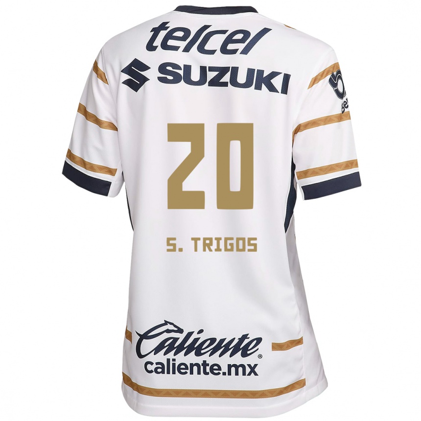 Niño Fútbol Camiseta Santiago Trigos #20 Obsidiana Blanca 1ª Equipación 2024/25 México