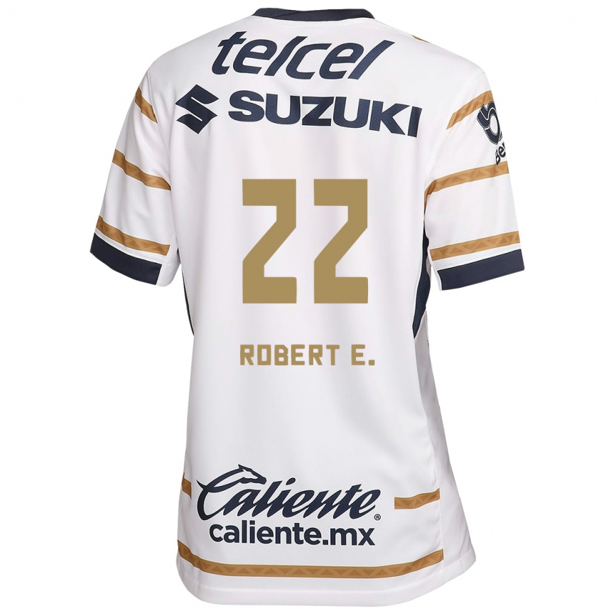 Niño Fútbol Camiseta Robert Ergas #22 Obsidiana Blanca 1ª Equipación 2024/25 México