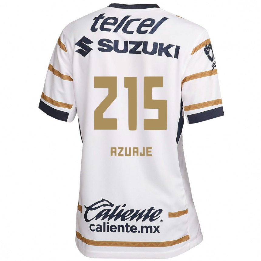 Niño Fútbol Camiseta Ángel Azuaje #215 Obsidiana Blanca 1ª Equipación 2024/25 México