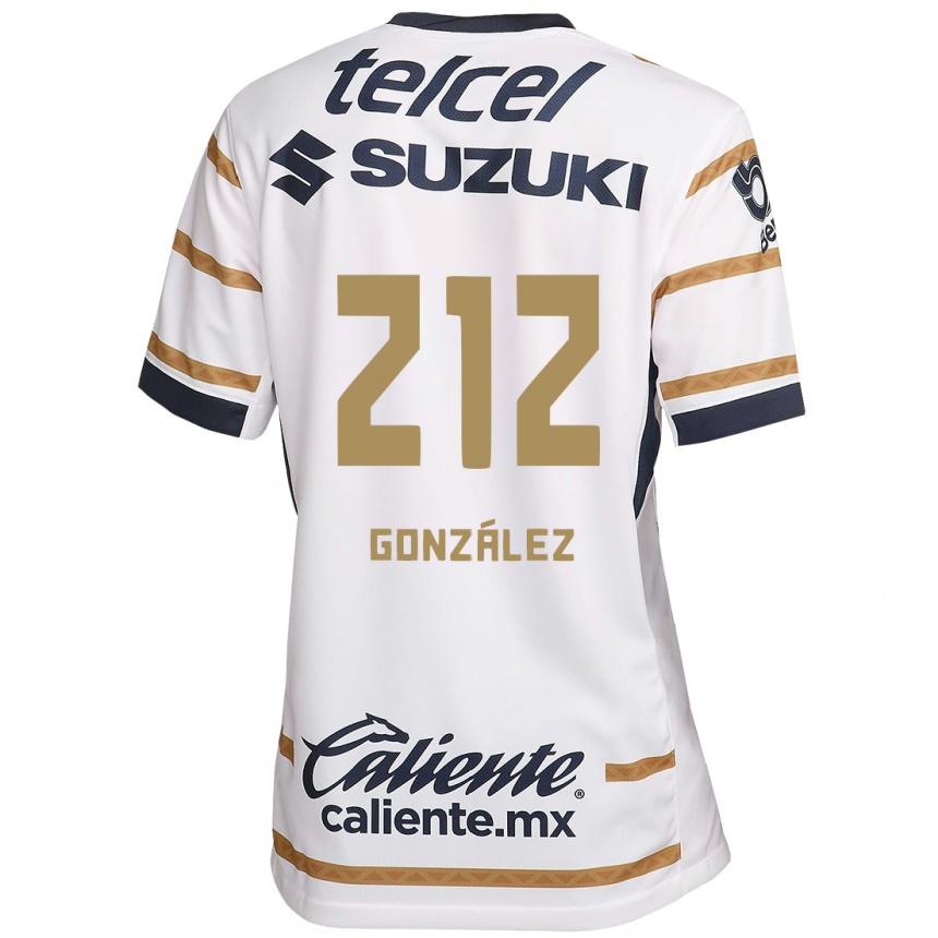 Niño Fútbol Camiseta José González #212 Obsidiana Blanca 1ª Equipación 2024/25 México