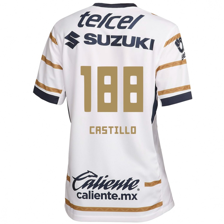 Niño Fútbol Camiseta Christian Castillo #188 Obsidiana Blanca 1ª Equipación 2024/25 México