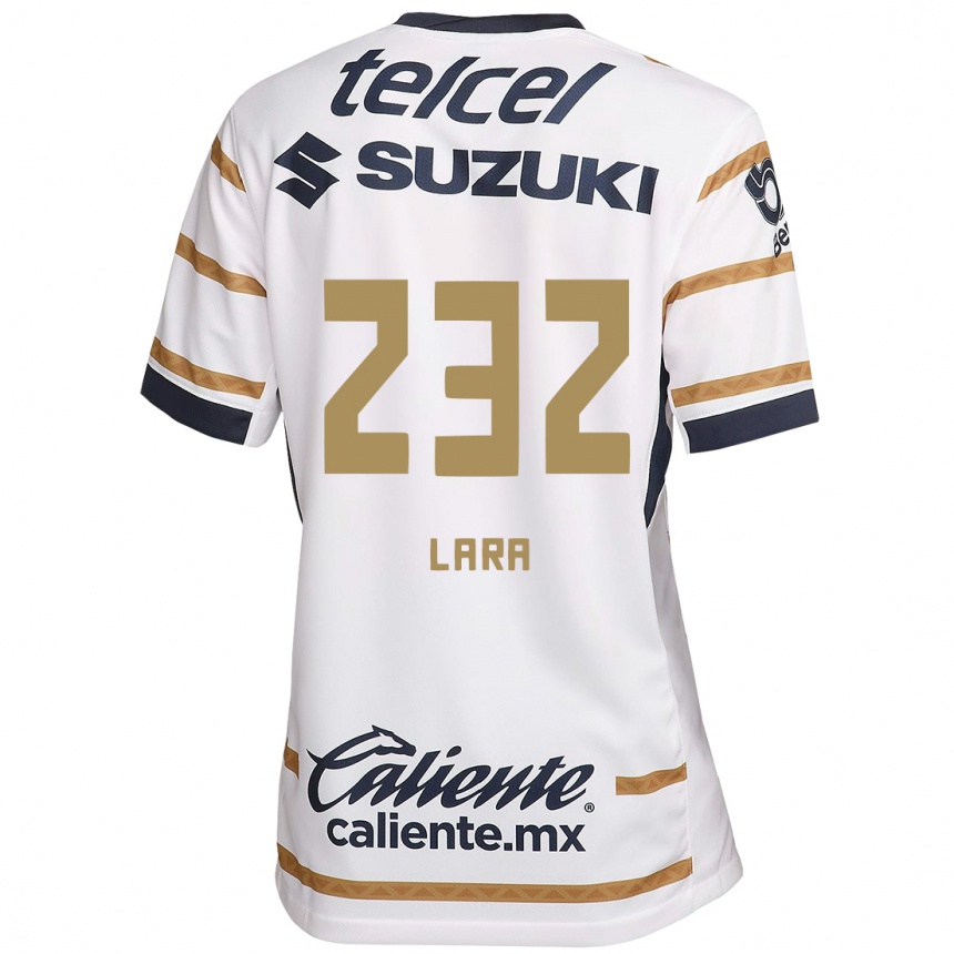 Niño Fútbol Camiseta Pablo Lara #232 Obsidiana Blanca 1ª Equipación 2024/25 México