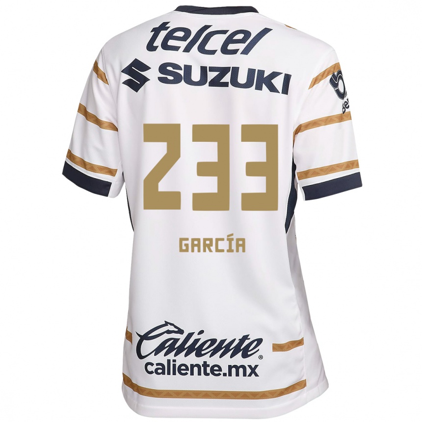 Niño Fútbol Camiseta Carlos García #233 Obsidiana Blanca 1ª Equipación 2024/25 México