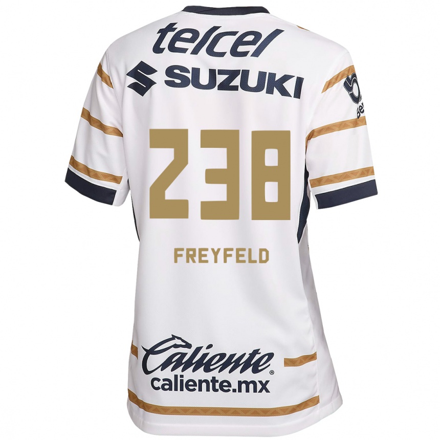 Niño Fútbol Camiseta Julián Freyfeld #238 Obsidiana Blanca 1ª Equipación 2024/25 México