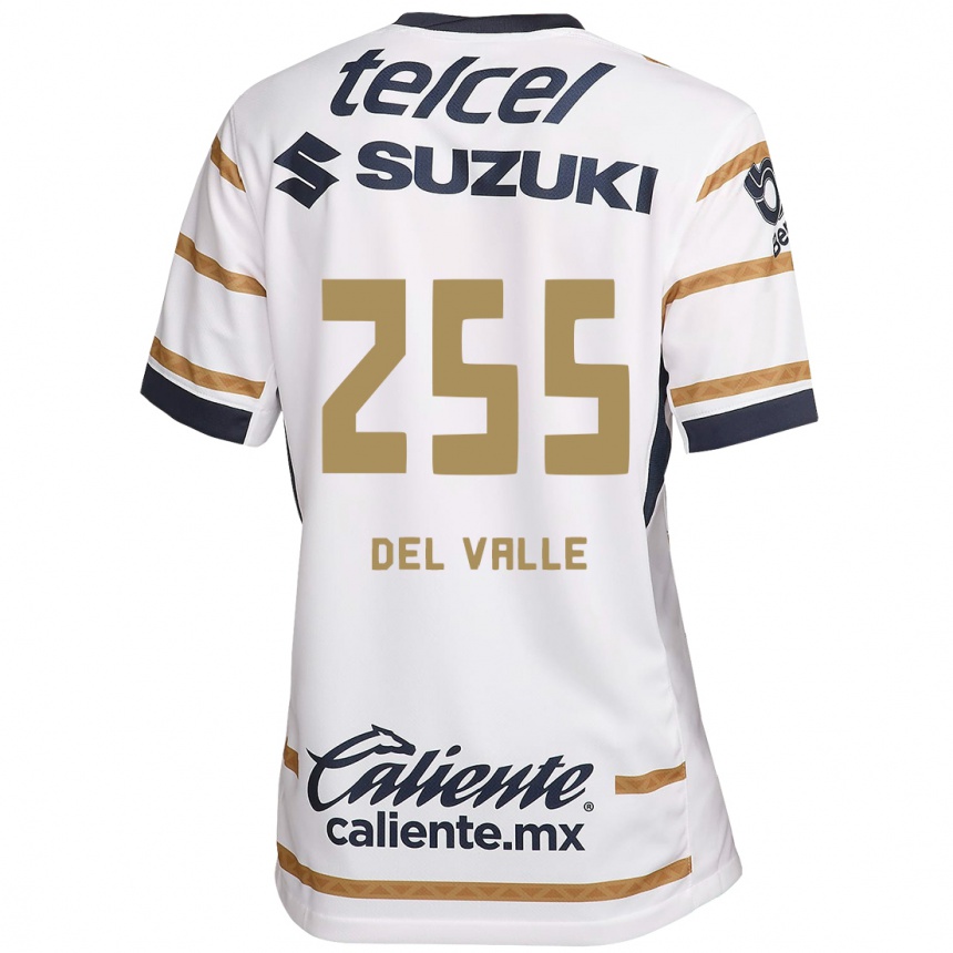 Niño Fútbol Camiseta Yonathan Del Valle #255 Obsidiana Blanca 1ª Equipación 2024/25 México