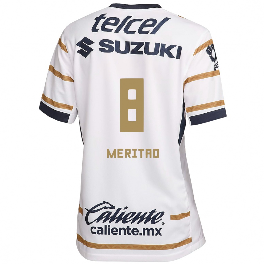 Niño Fútbol Camiseta Higor Meritao #8 Obsidiana Blanca 1ª Equipación 2024/25 México