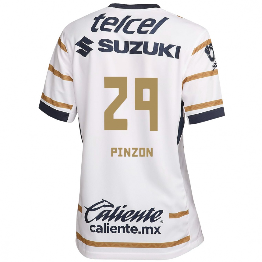 Niño Fútbol Camiseta Liceth Pinzon #29 Obsidiana Blanca 1ª Equipación 2024/25 México