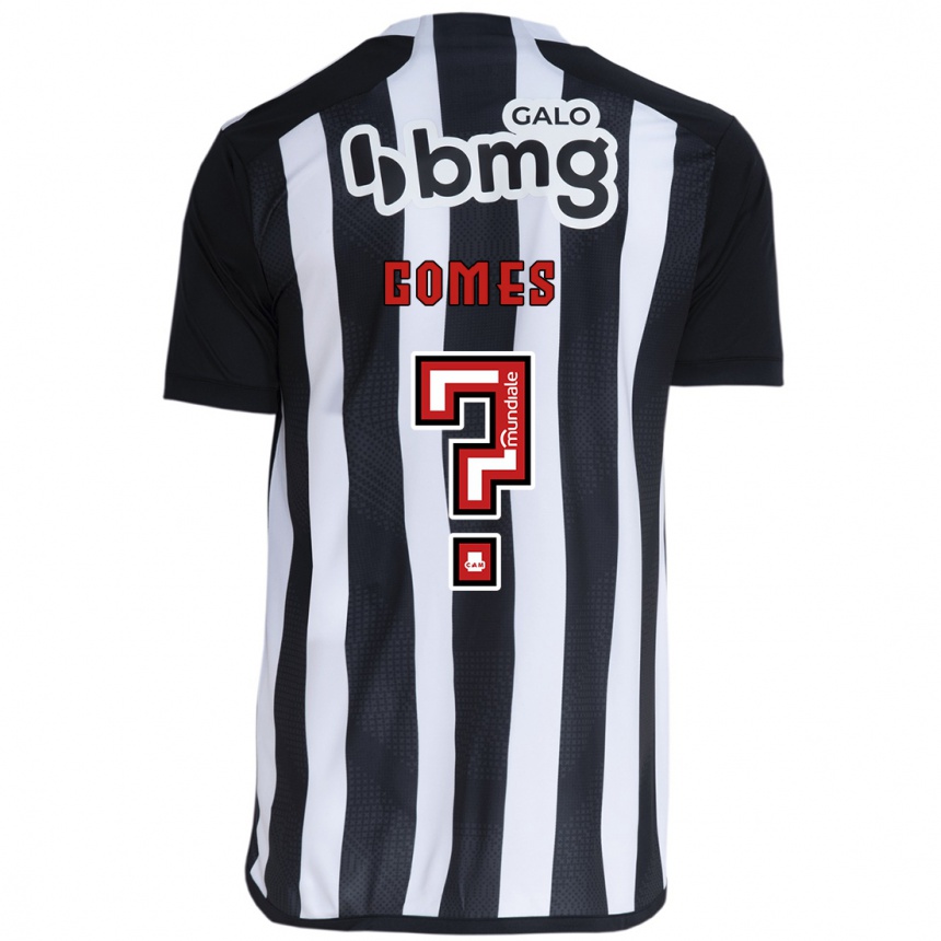 Niño Fútbol Camiseta Fábio Gomes #0 Blanco Negro 1ª Equipación 2024/25 México