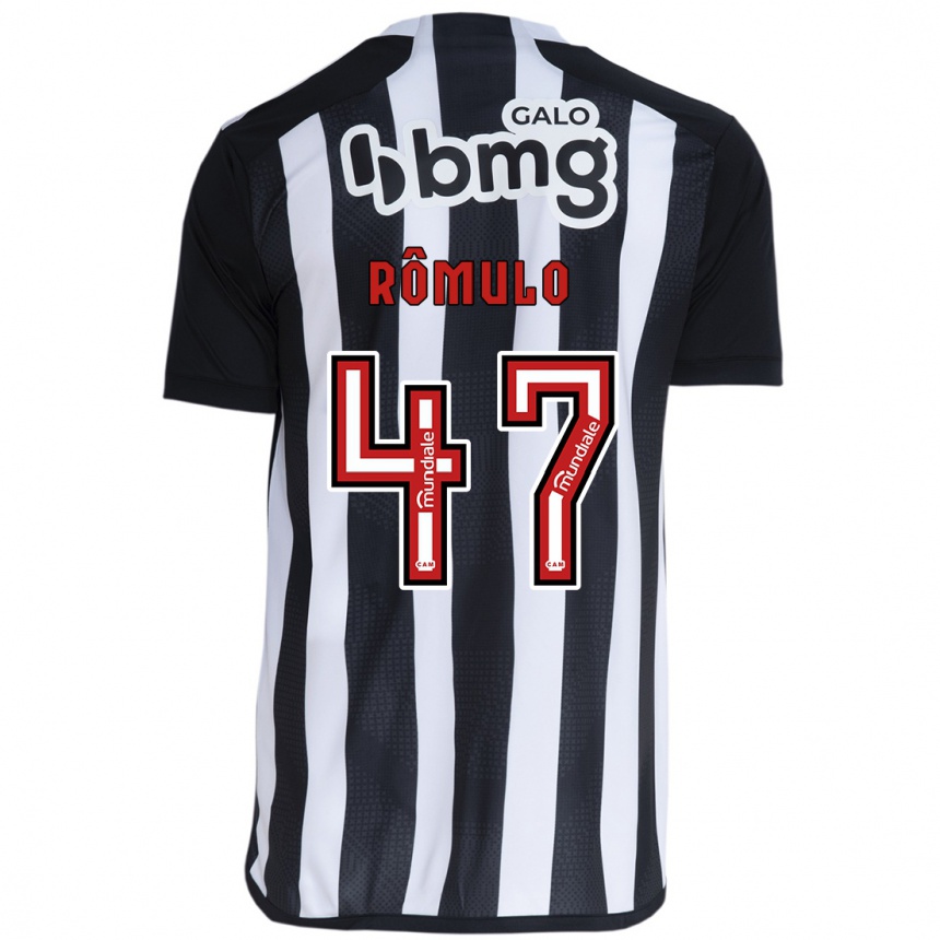 Niño Fútbol Camiseta Rômulo #47 Blanco Negro 1ª Equipación 2024/25 México