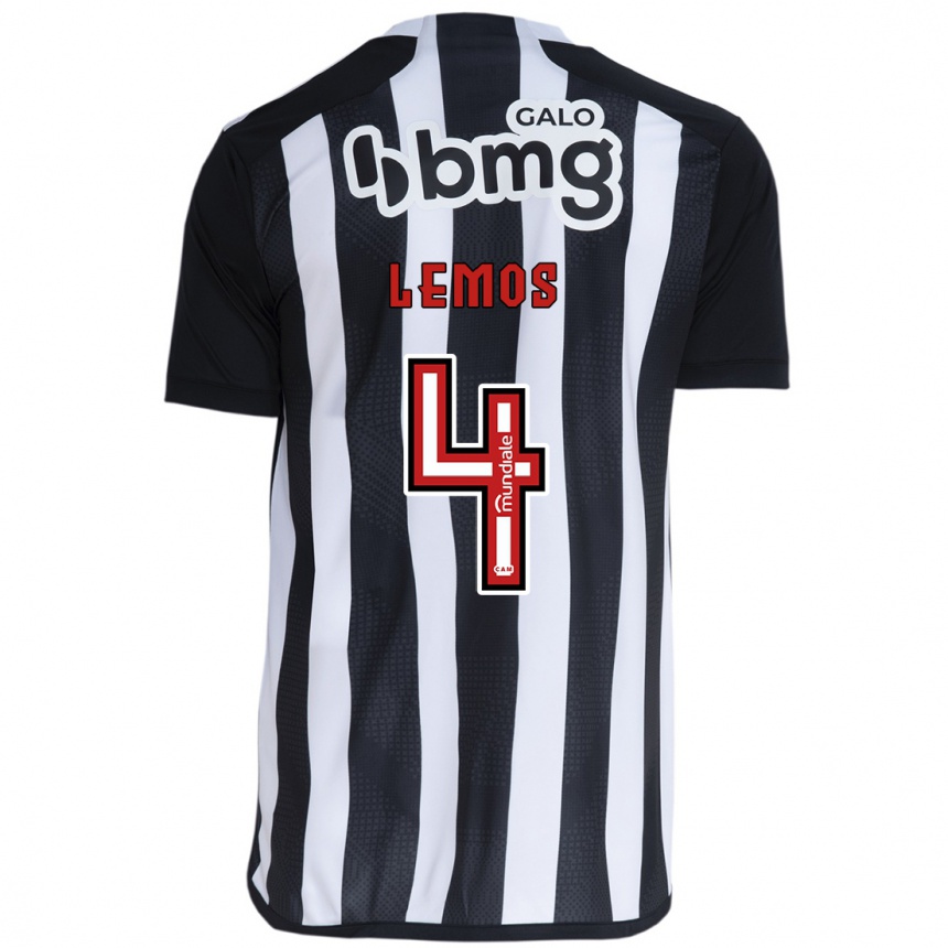 Niño Fútbol Camiseta Mauricio Lemos #4 Blanco Negro 1ª Equipación 2024/25 México