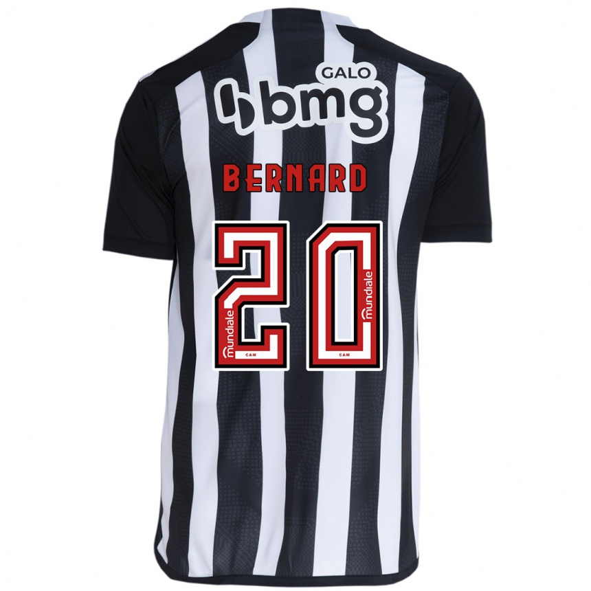 Niño Fútbol Camiseta Bernard #20 Blanco Negro 1ª Equipación 2024/25 México