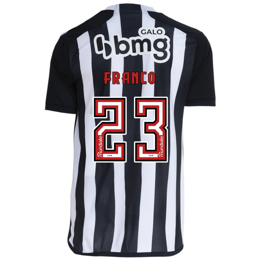 Niño Fútbol Camiseta Alan Franco #23 Blanco Negro 1ª Equipación 2024/25 México