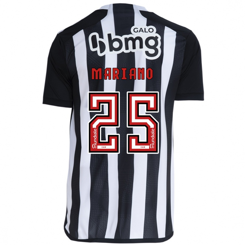 Niño Fútbol Camiseta Mariano #25 Blanco Negro 1ª Equipación 2024/25 México