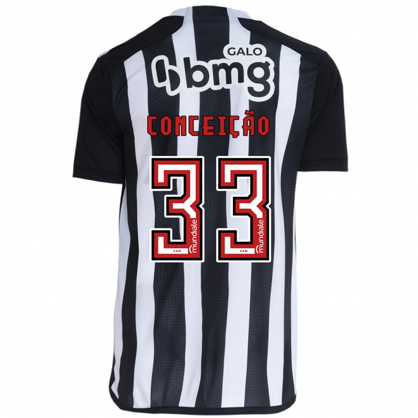 Niño Fútbol Camiseta Robert Conceição #33 Blanco Negro 1ª Equipación 2024/25 México