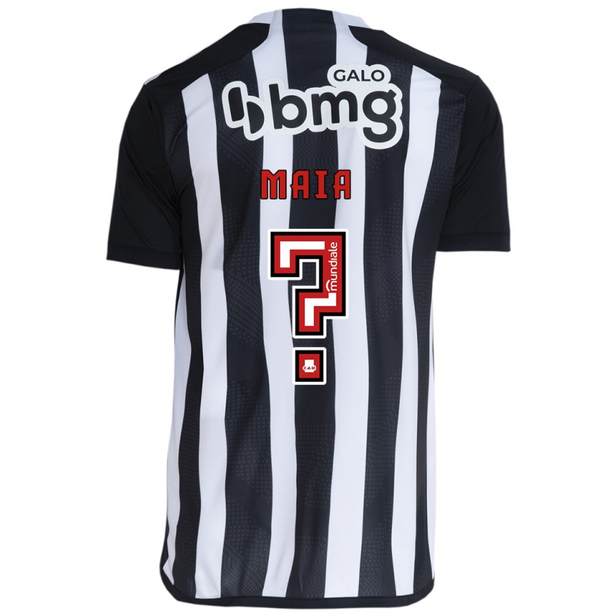 Niño Fútbol Camiseta Caio Maia #0 Blanco Negro 1ª Equipación 2024/25 México