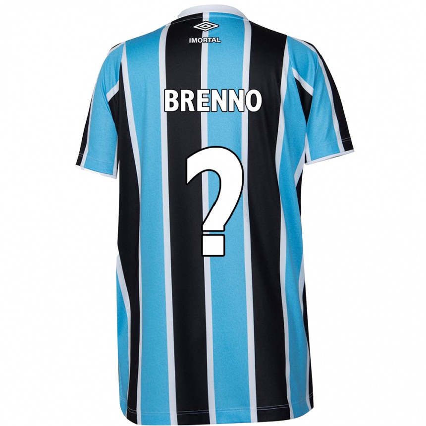 Niño Fútbol Camiseta Brenno #0 Azul Negro Blanco 1ª Equipación 2024/25 México