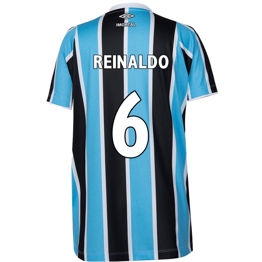 Niño Fútbol Camiseta Reinaldo #6 Azul Negro Blanco 1ª Equipación 2024/25 México