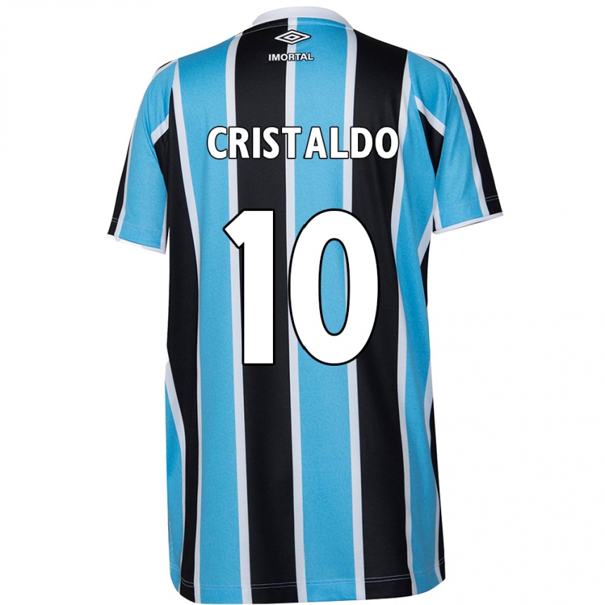 Niño Fútbol Camiseta Franco Cristaldo #10 Azul Negro Blanco 1ª Equipación 2024/25 México