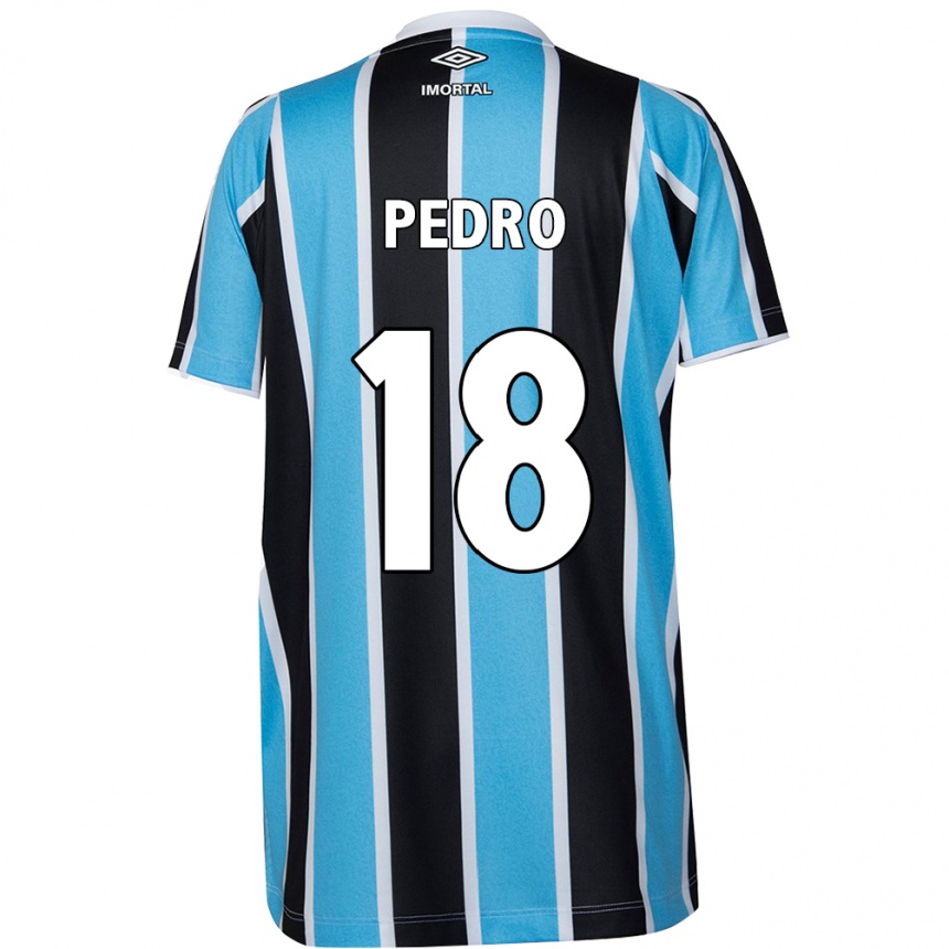 Niño Fútbol Camiseta João Pedro #18 Azul Negro Blanco 1ª Equipación 2024/25 México